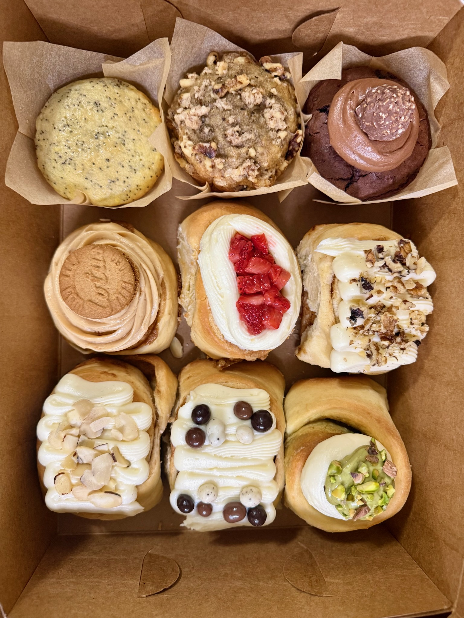 group of delicious pastries